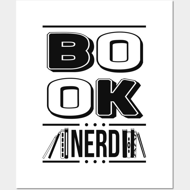 Book Nerd Books Lover Librarian Bibliophile Gift Wall Art by Foxxy Merch